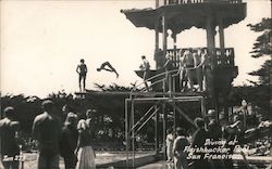 Diving at Fleishhacker Pool San Francisco, CA Postcard Postcard Postcard