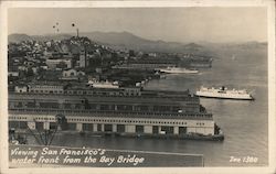 Viewing San Francisco's Water Front from the Bay Bridge California Postcard Postcard Postcard