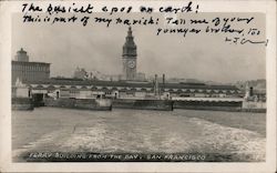 Ferry Building from the Bay San Francisco, CA Postcard Postcard Postcard