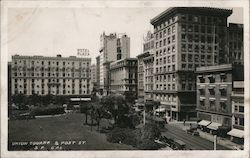 Union Square & Post St. San Francisco, CA Postcard Postcard Postcard