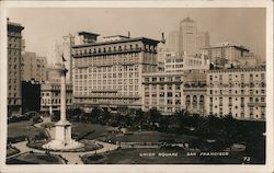 Union Square San Francisco, CA Postcard Postcard Postcard