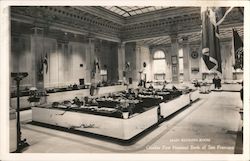 Main Banking Room Crocker First National Bank Postcard