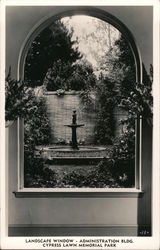 Landscape Window - Administration Building, Cypress Lawn Memorial Park Postcard