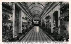 Interior of Catacombs Bldg., Cypress Lawn Memorial Park Colma, CA Postcard Postcard Postcard