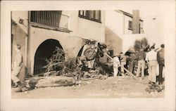 Vehicle into the side of a house. Glendale flood area. California Postcard Postcard Postcard