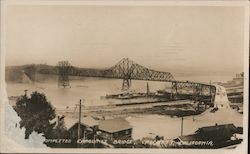 Completed Carquinez bridge Crockett, CA Postcard Postcard Postcard