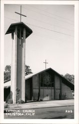 Catholic Church Calistoga, CA Postcard Postcard Postcard