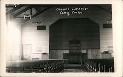 Chapel Interior - Camp Cooke Postcard