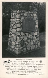 Historical Marker on California State Highway 49 - 1 mile to Mark Twain Cabin Replica Sonora, CA Postcard Postcard Postcard