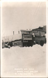 Bishop's Big Snow 1933 California Postcard Postcard Postcard