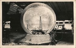 Orange Show - Oil Well Display made of Fruit Postcard