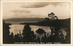 Evening at Emerald Bay Lake Tahoe, CA Postcard Postcard Postcard