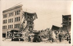 San Marco Bldg - Santa Barbara Earthquake June 29, 1925 California Postcard Postcard Postcard