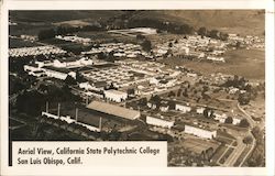 Aerial view California State Polytechnic College Postcard