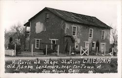 Historic Old Stage Station Caledonia Old Adobe Landmark Postcard