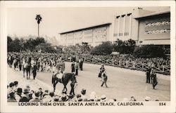 Looking Them Over, Santa Anita Track Arcadia, CA Postcard Postcard Postcard