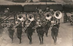 Military Marching Band Postcard