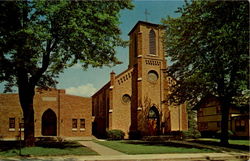 St. Paul Of The Cross Catholic Church Columbia, IN Postcard Postcard