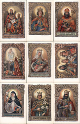 Set of 9: Religious Saints Postcard