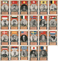 Set of 23: F. H. Alt Rulers of the World Series Men Postcard Postcard Postcard