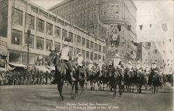 Dragoons of Portola in Parade - Portola Festival 1909 Postcard