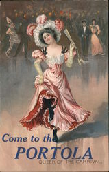 Come to the Portola Festival Queen of the Carnival Postcard