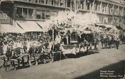 Portola Parade - Showing Japanese Float Postcard