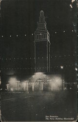 The Ferry Building Illuminated Postcard