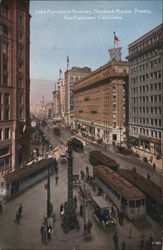 Lotta Fountain Kearney, Third and Market St. Postcard