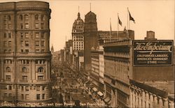 Looking Down Market Street from Powell San Francisco, CA Postcard Postcard Postcard