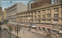 Market Street, East from Powell San Francisco, CA Postcard Postcard Postcard