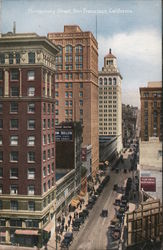 Looking Along Montgomery Street San Francisco, CA Postcard Postcard Postcard