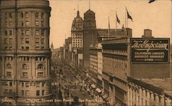 Looking Down Market Street From Powell San Francisco, CA Postcard Postcard Postcard