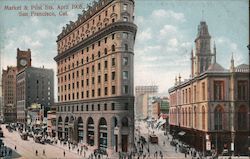 Market & Post Sts. April 1905 Postcard