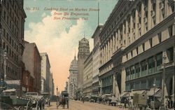 Looking East on Market STreet From the Emporium San Francisco, CA Postcard Postcard Postcard