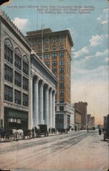 Looking Down California Street From Montgomery Street San Francisco, CA Postcard Postcard Postcard