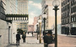 Geary and Powell Streets Postcard