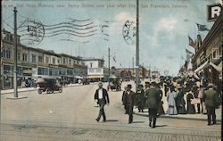 Van Ness Avenue, near geary Street, one year after fire San Francisco, CA Postcard Postcard Postcard