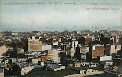 Looking East From Fairmount Hotel Postcard