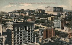 Panorama of Nob Hill, showing Fairmont Hotel Postcard