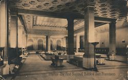 Interior - The First National Bank of San Francisco Postcard