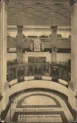 Receiving department - First National Bank Postcard