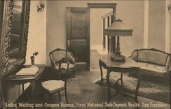 Ladies' Waiting and Coupon Rooms, First National Safe Deposit Vaults Postcard