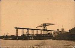 Traveling Crane, Mare island Navy Yard Postcard