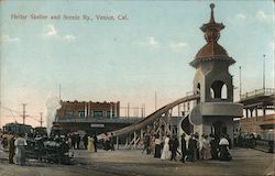 Helter Skelter and Scenic Railway Venice, CA Postcard Postcard Postcard