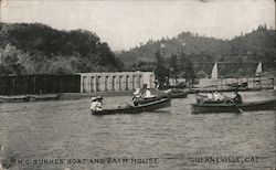 H.C. Burke's Boat and Bath House Postcard