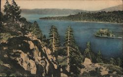 Emerald Bay and Lake Tahoe from Highway Around the Lake Postcard