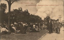 The Approaching Fire, Beginning to Camp in Jefferson Square San Francisco, CA Postcard Postcard Postcard