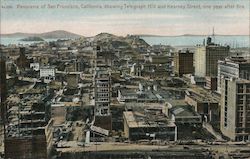 Panorama of San Francisco, California, Showing Telegraph Hill and Kearney Street, One Year After Fire Postcard Postcard Postcard