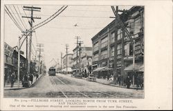 Fillmore Street, Looking North from Turk Street Postcard